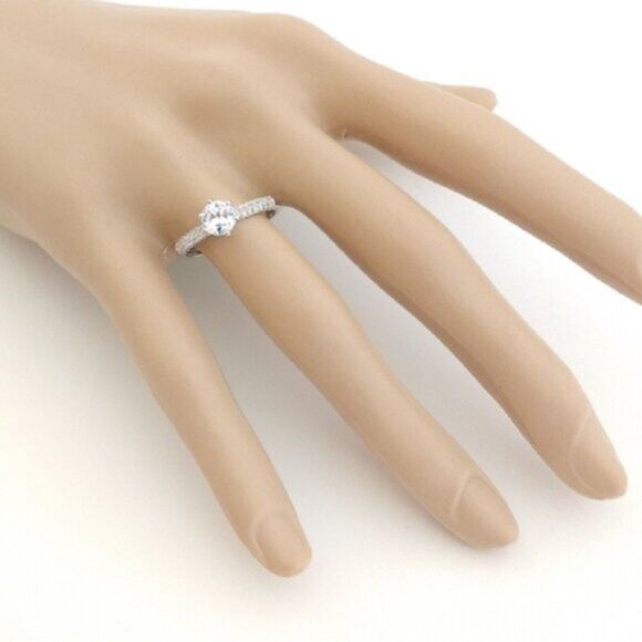 Simulated Diamond Ring Swarovski Gemstones™ 1.75 Carats Size 8 - Picture 2 of 7